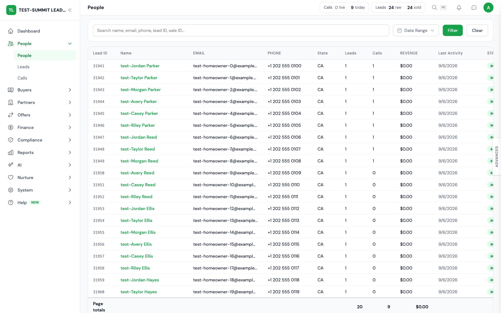 Look at the person behind the lead. The People workspace brings contact records into one view. Duplicate checks still follow the rules you set.